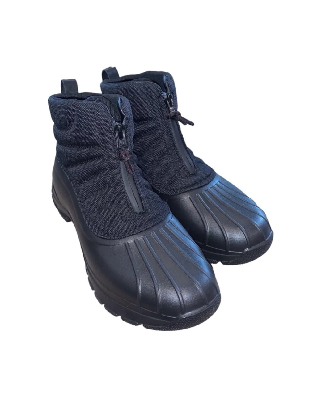 Sperry duck float zip seacycled boots black size 6